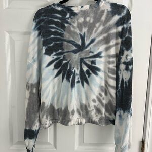 Vintage Havana Tie-Dye Sweater - Blue, Gray, White